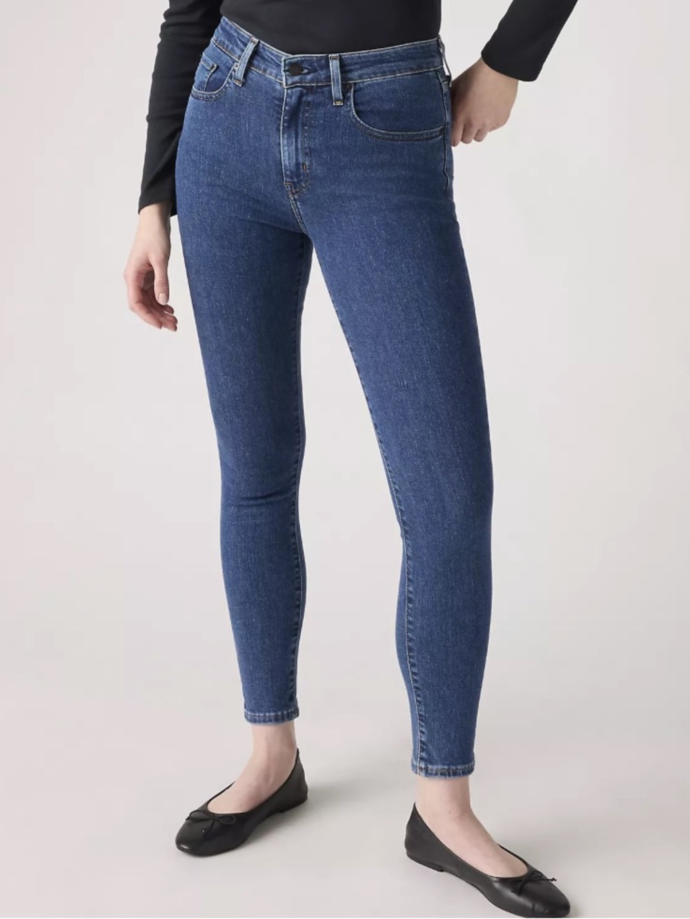 Levi’s 721 High Rise Skinny Ankle Red Tab Denim Blue Jeans Ladies 30